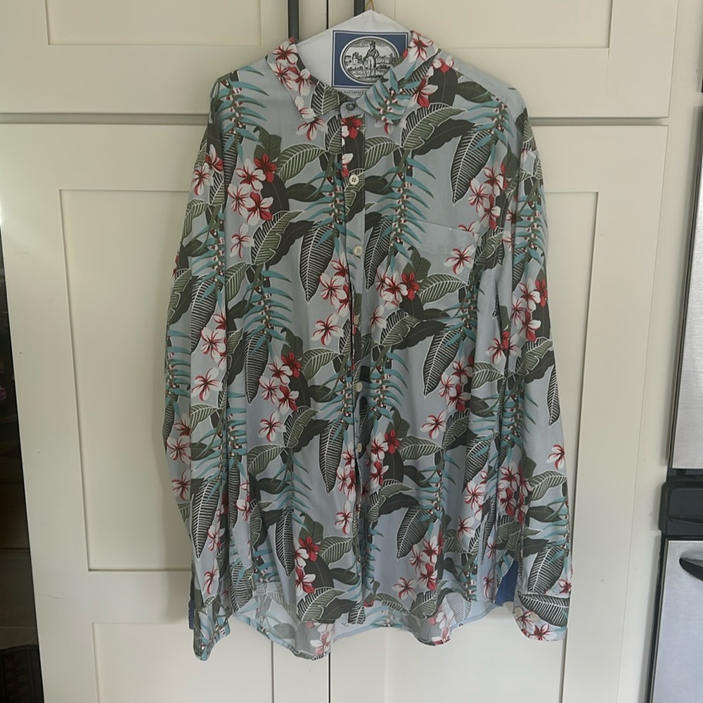 Tommy Bahama Tropical Pattern Button Down Shirt